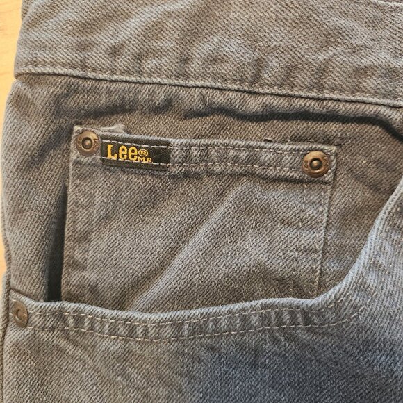 Lee Jeans Regular Fit Denim Straight Leg Mens 40x30 Gray Charcoal Cotton EUC - Picture 9 of 12